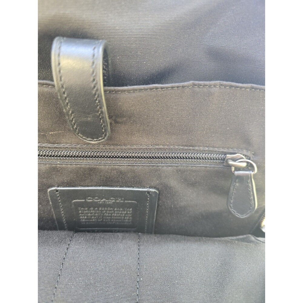 COACH MENS/UNISEX BOND BACKPACK PEBBLE LEATHER MIDNIGHT BLUE/BLACK NWOT - Picture 6 of 9